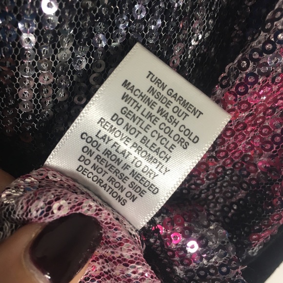 Almost Famous Pink/Silver Sequin Racer Tank - Picture 9 of 10